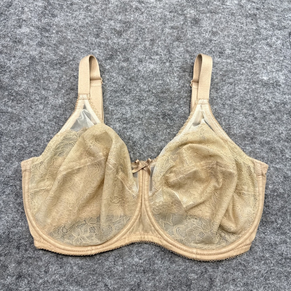 Wacoal Retro Chic Full Figure Underwire bra womens 34G neutral sheer lace 855186